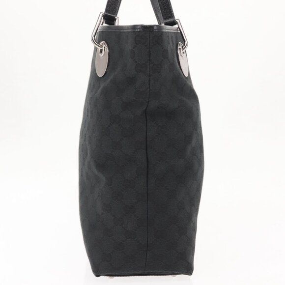 GUCCI GG Canvas Tote Bag Black Gold - Picture 5 of 15